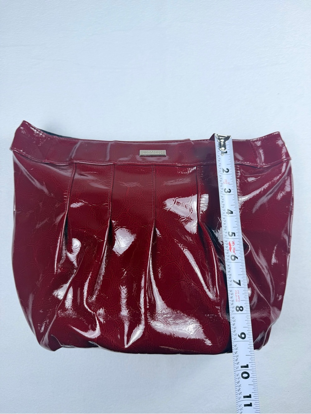 Miche Monica Red Faux Patent Leather Interchangeable Handbag Shell Medium Tote - Picture 7 of 9